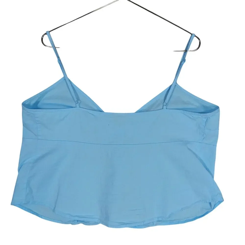 Future Collective Alani Noelle Top Size XL Light Blue Sleeveless Button Down - Picture 6 of 10